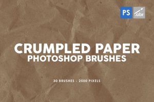 30 Crumpled Paper Photoshop Stamp Brushes