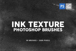 30 Ink Texture Photoshop Brushes Vol. 1