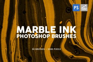 30 Marble Ink Photoshop Brushes Vol. 2
