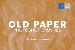 30 Old Paper Photoshop Stamp Brushes