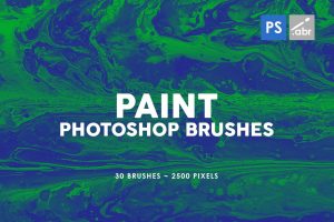 30 Paint Texture Photoshop Brushes Vol. 1