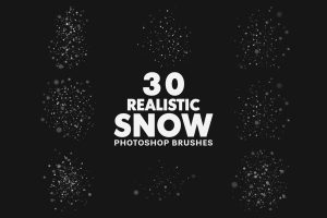 30 Realistic Snow Brushes