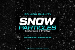 30 Snow Particles Background & Overlays
