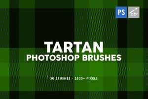 30 Tartan Photoshop Stamp Brushes