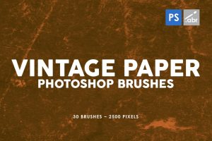 30 Vintage Paper Photoshop Stamp Brushes Vol.2