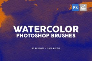 30 Watercolor Texture Photoshop Brushes Vol. 2