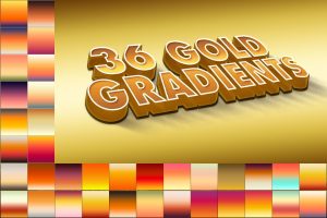 36 Gold Gradients Photoshop
