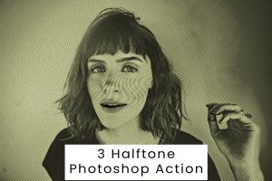 3 Halftone Photoshop Action