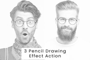 3 Pencil Drawing Effect Action