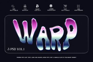 3 PSD Warp Text Effect