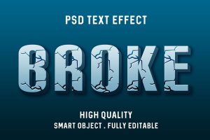 3d Broken text effect