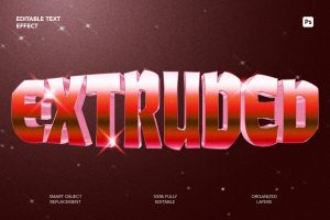 3D Chrome Text Effect