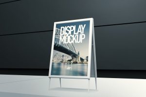 3D Display Banner Outdoor Mock-up