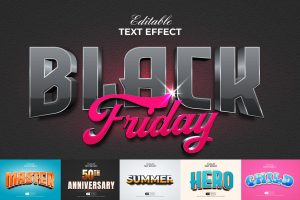3D Editable Text Effect Style