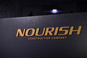 3D Glass Window Logo Mockup