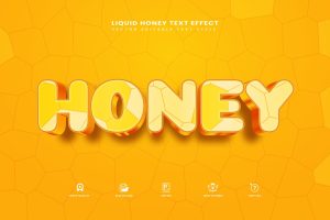 3d Liquid Honey Editable Text Effect