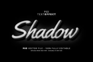 3D Shadow Editable Text Effect