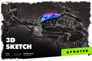 3D Sketch Photoshop Action