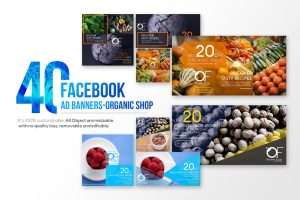40 Facebook Ad Banners-Organic Shop