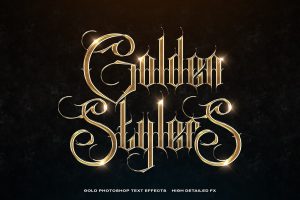 40 Gold Photoshop Styles – Text Effects