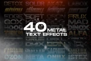 40 Metal Text Effects – Photoshop Layer Styles