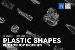 42 Plastic Shapes Photoshop Stamp Brushes