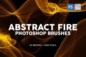 45 Abstract Fire Photoshop Stamp Brushes