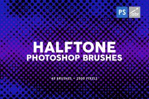 45 Halftone Photoshop Stamp Brushes