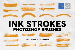 45 Ink Strokes Photoshop Stamp Brushes
