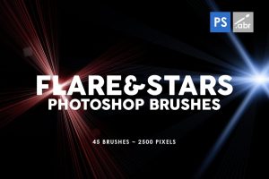 45 Lens Flare & Stars Photoshop Stamp Brushes