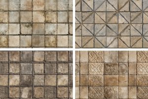 4 repeatable concrete floor tiles texture patterns