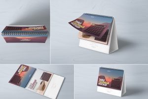 4 Table Calendar Mockup