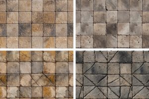 4 tileable concrete floor texture patterns