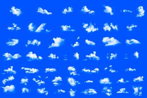 50 Pieces Dreamy Soft Clouds Photoshop Set