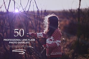 50 Professional Lens Flare Photo Overlays – Vol 1