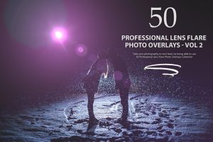 50 Professional Lens Flare Photo Overlays – Vol 2