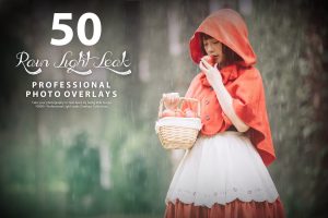 50 Rain Light Leak Photo Overlays