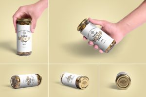 5 Olives Glass Jar Mockups