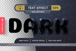 5 Plastic Editable Text Effects, Graphic Styles