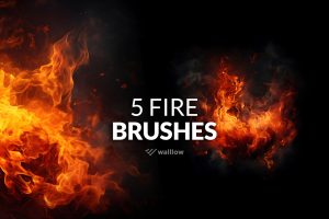 5 Realistic fire photoshop brushes