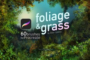 60 ‘Foliage & Grass’ brushes for Procreate
