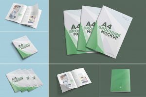 6 A4 brochure mockup