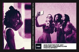 80s Poster Pop Art Photo Effect