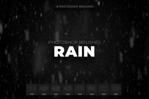 8 Rain Photoshop Brushes