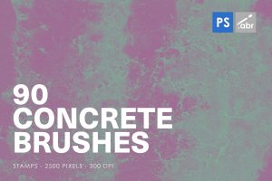 90 Concrete Texture Photoshop Stamp Brushes