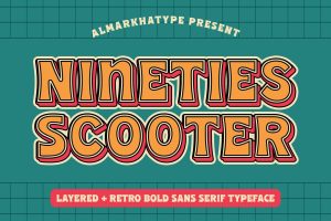 90’s Scooter – Retro Display Font