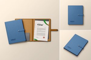 A4 Document Folder Mockup Set