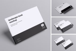 A4 Landscape Book Mockup