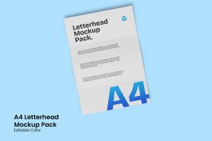 A4 Letterhead Mockup Pack