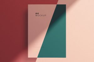 A4 Mockup with Shadows